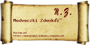 Medveczki Zdenkó névjegykártya
